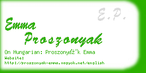 emma proszonyak business card